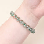 Natural Green Phantom Quartz Beaded Bracelet for Her | Calm