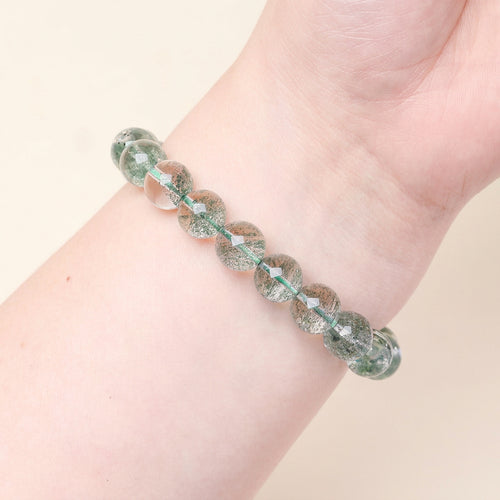 Green Phantom Quartz Beaded Bracelet