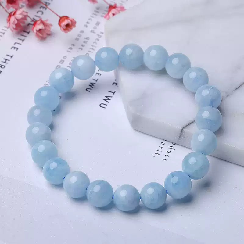 Aquamarine Crystal Bracelet | Natural Jewelry