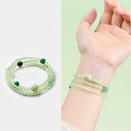 Natural Prehnite Multi-Gem Layered Bracelet for Women | Calm