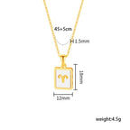 Scorpio Mother of Pearl Necklace | Zodiac Square Pendant