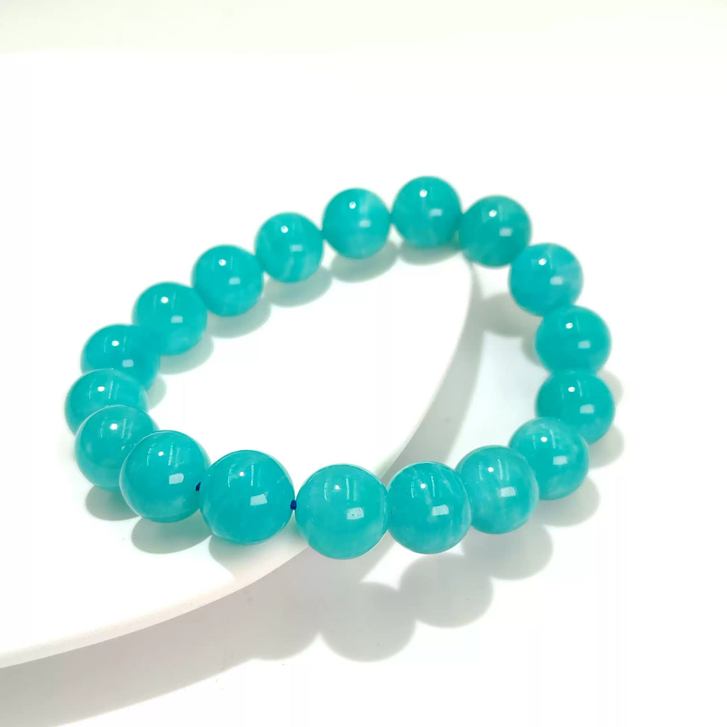 Natural Ice Amazonite Beaded Bracelet for Women | Serenity