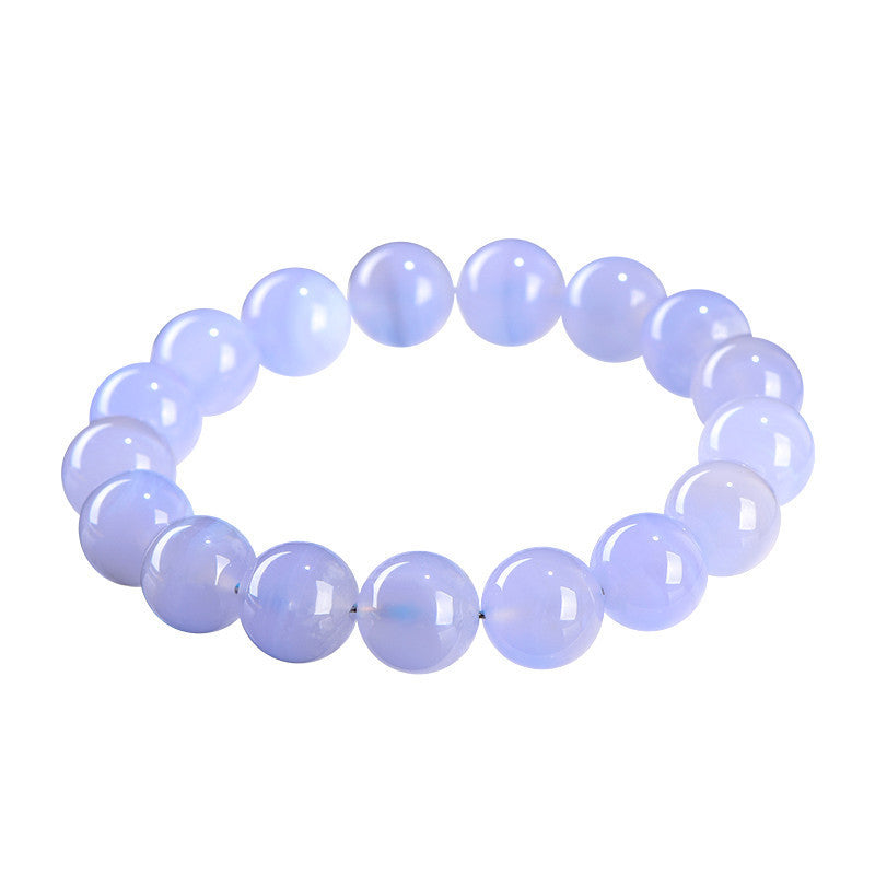 Natural Blue Lace Agate Beaded Bracelet for Her | Calm(6A)
