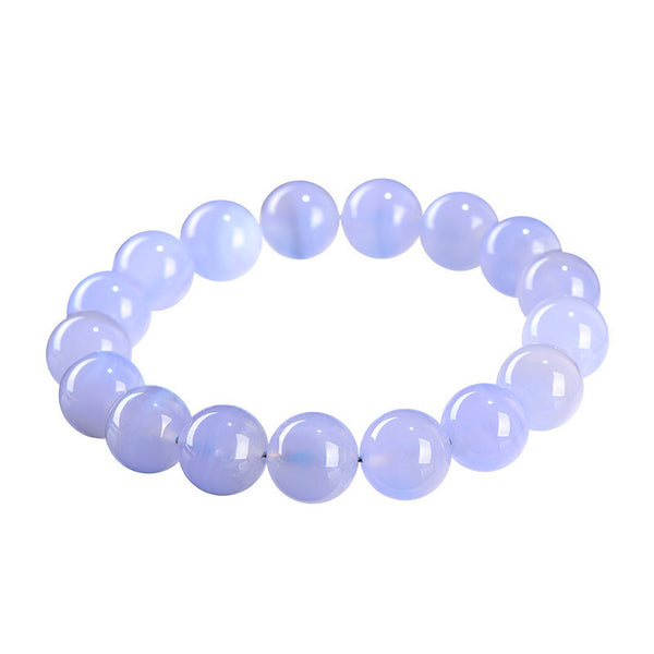 Natural Blue Lace Agate Beaded Bracelet for Her | Calm(6A)