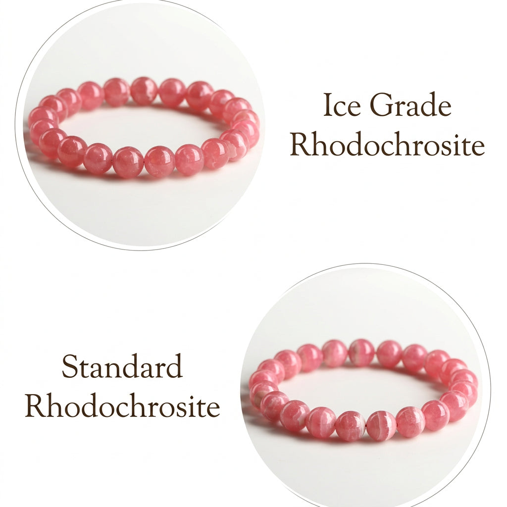 Common rhodochrosite Bracelet | Natural Crystal Jewelry
