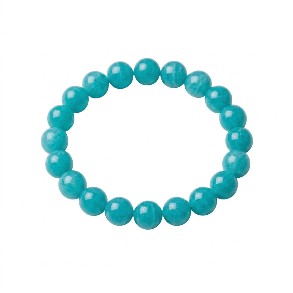 Natural Ice Amazonite Beaded Bracelet for Women | Serenity