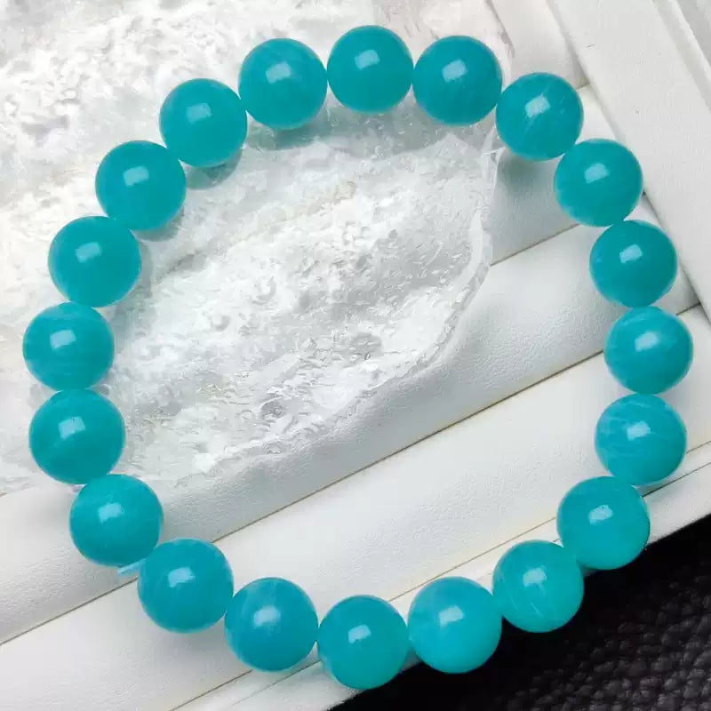 Natural Ice Amazonite Beaded Bracelet for Women | Serenity