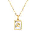 Cancer Mother of Pearl Necklace | Zodiac Square Pendant