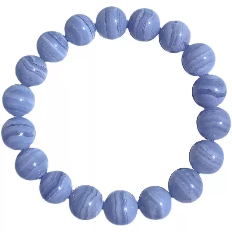 Blue Lace Agate Bracelet | Natural Crystal Jewelry for Women（3A）