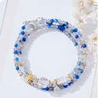 K2 Crystal Layered Wrap Bracelet | Aquarius Zodiac Jewelry