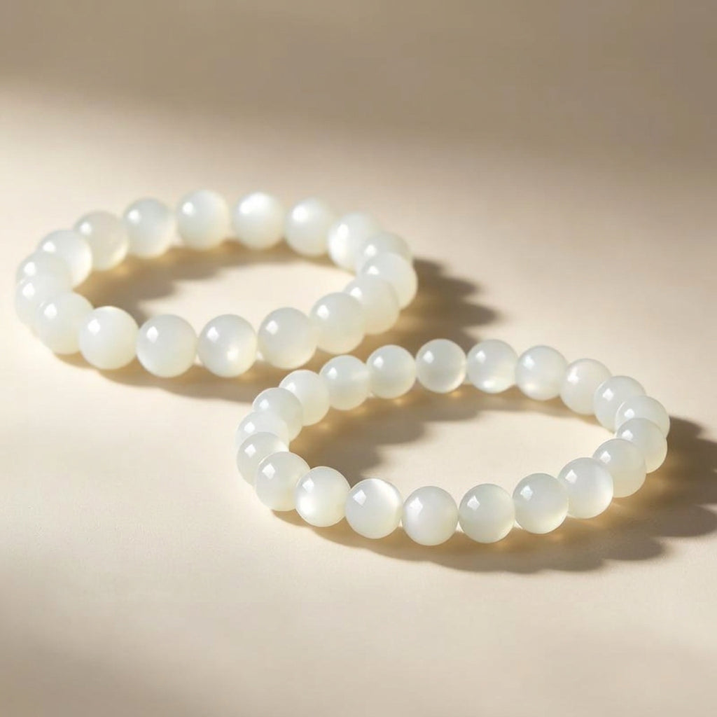 White Moonstone Bracelet | Natural Crystal Jewelry