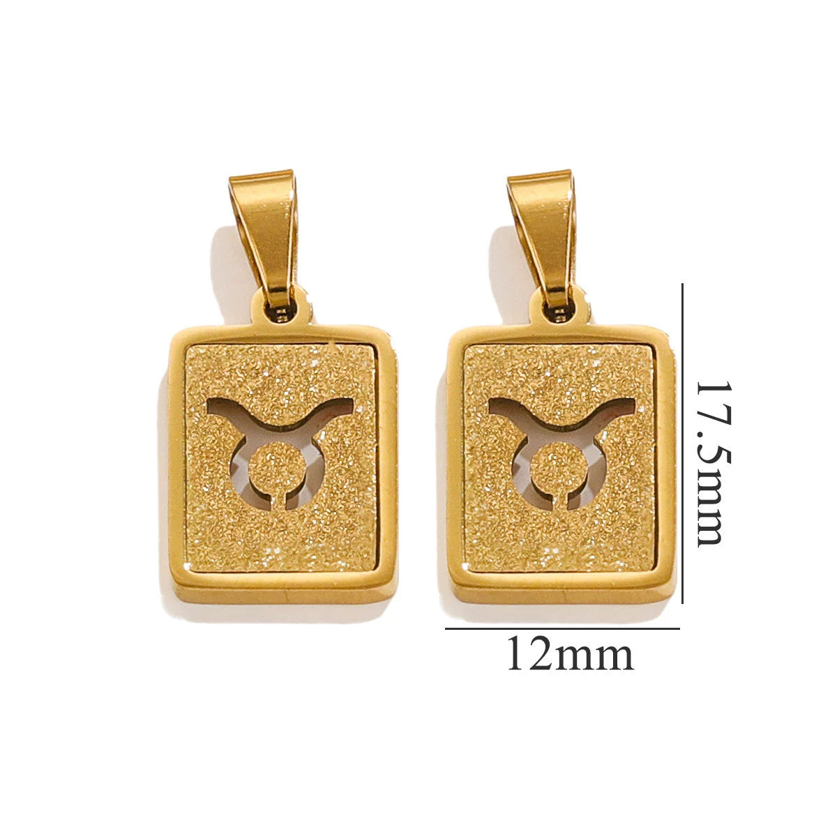 Taurus Zodiac Celestial Square Pendant | Gold-Tone Jewelry