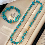 Growth & Opportunity Faux Turquoise Chip Collar Necklace