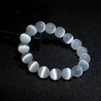 Natural Selenite Beaded Bracelet for Women | Serenity
