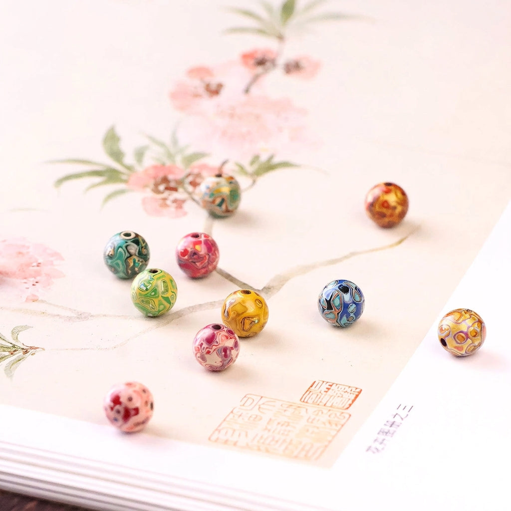 Intangible Heritage Lacquer Opal-Style Bracelet for Women