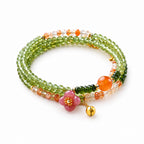 Green Apatite Layered Wrap Bracelet | Gemini Zodiac Crystal