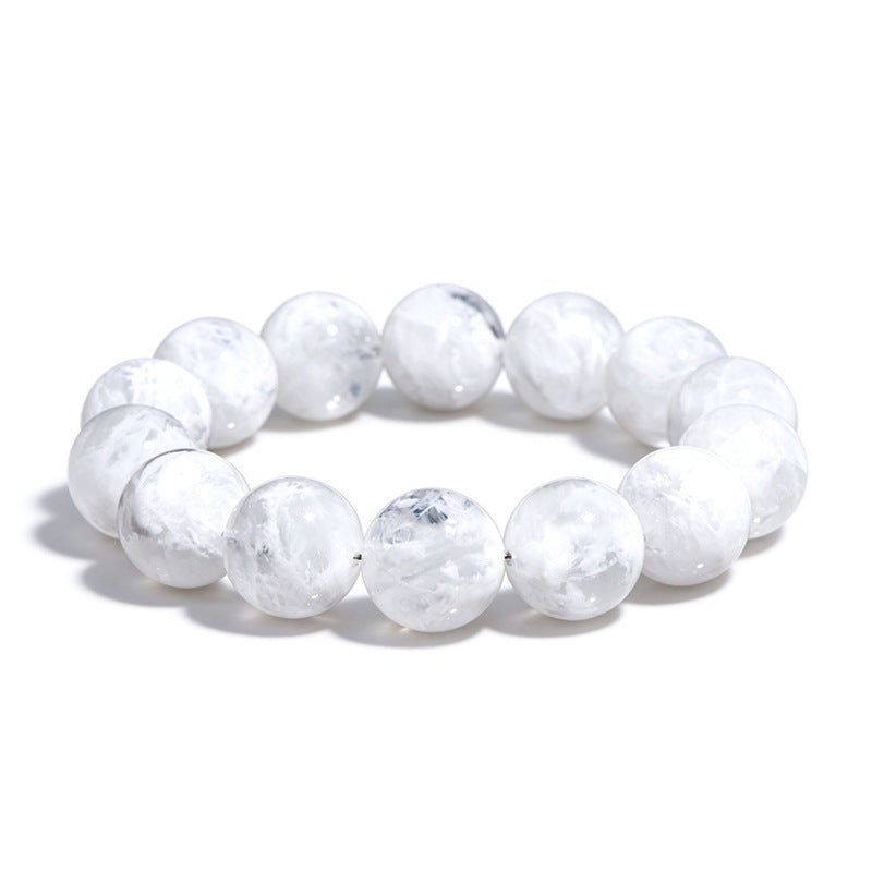 Natural Snowflake Phantom Quartz Beaded Bracelet