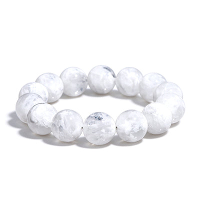 Natural Snowflake Phantom Quartz Beaded Bracelet