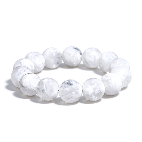 Natural Snowflake Phantom Quartz Beaded Bracelet
