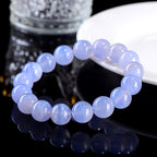Natural Blue Lace Agate Beaded Bracelet for Her | Calm(6A)