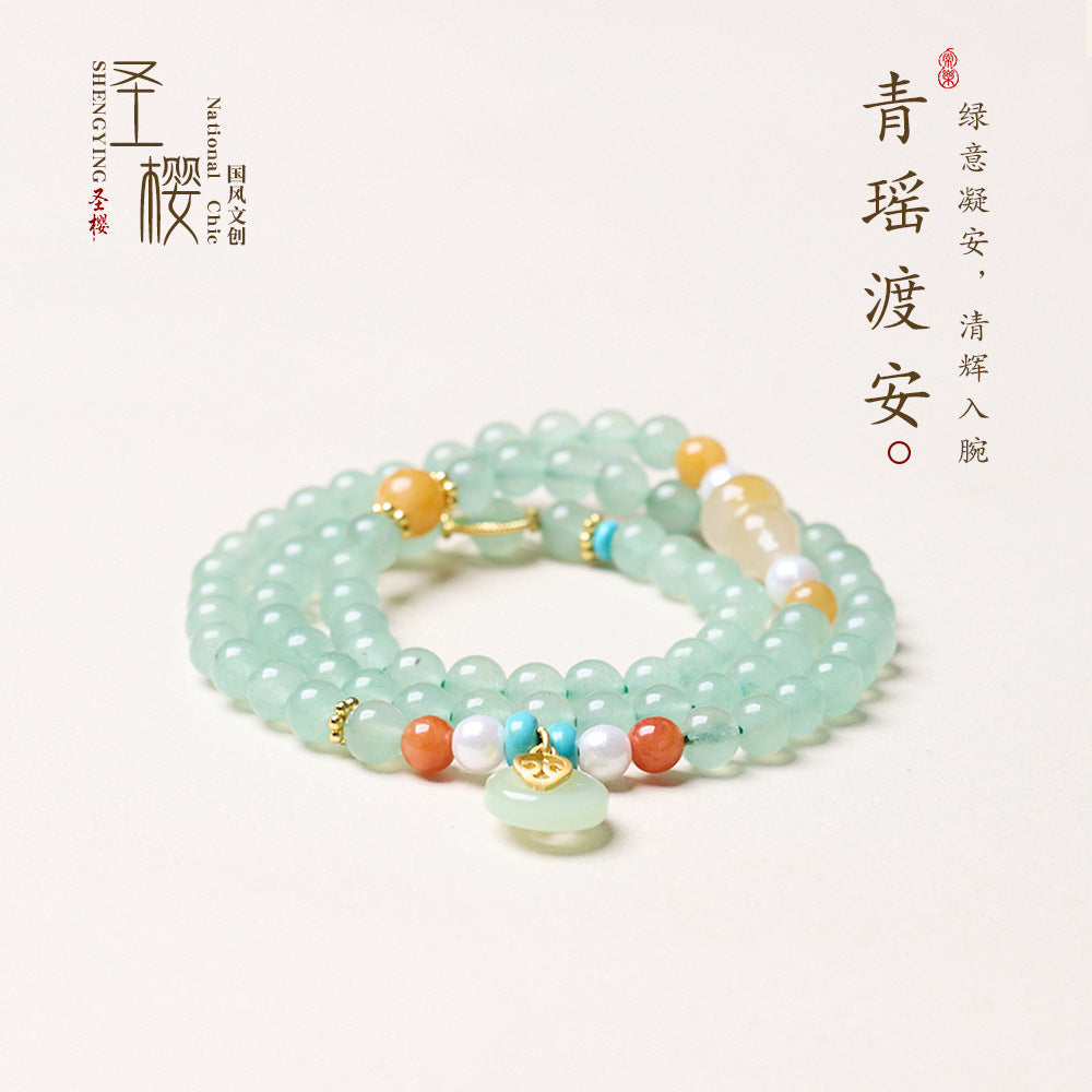 Green Aventurine Wrap Bracelet | Natural Crystal Jewelry