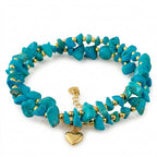Faux Turquoise Chip Collar Necklace for Women