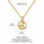 Aries Gold-Tone Titanium Steel Coin Necklace