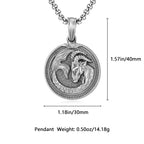 Leo Zodiac Majestic Sculpted Tin Lion Pendant Necklace