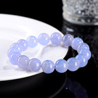 Natural Blue Lace Agate Beaded Bracelet for Her | Calm(6A)