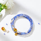 Tanzanite Layered Wrap Bracelet | Cancer Zodiac Crystal