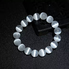 Natural Selenite Beaded Bracelet for Women | Serenity
