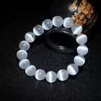 Natural Selenite Beaded Bracelet for Women | Serenity