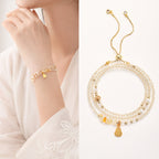 Natural Citrine Layered Wrap Bracelet | Prosperity & Joy