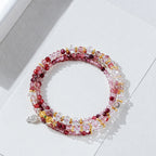 Andersonite Layered Wrap Bracelet | Leo Zodiac Lion Charm