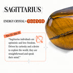Tiger's Eye Layered Wrap Bracelet | Sagittarius Zodiac Charm