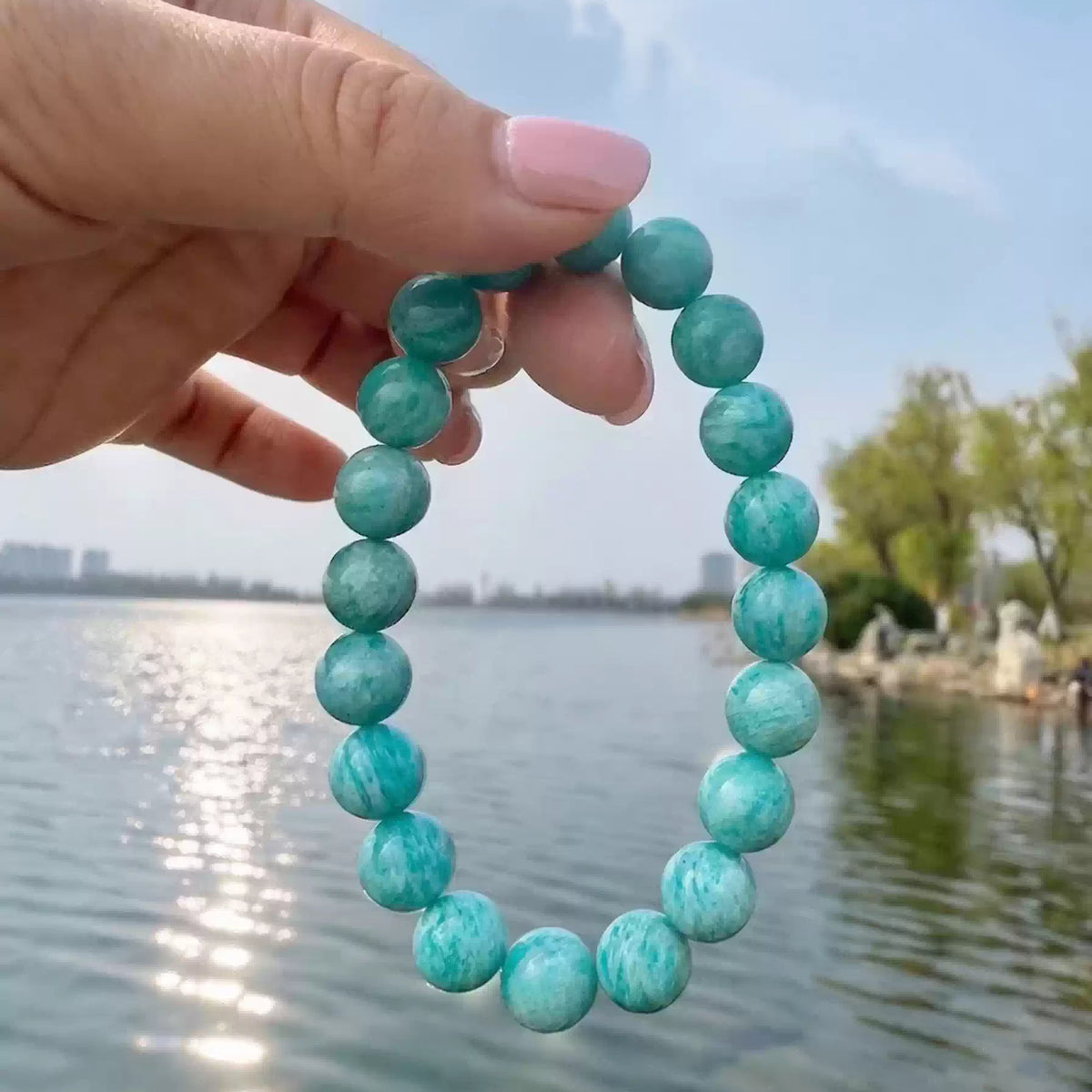 Old-Mine Amazonite Bracelet | Natural Crystal Jewelry