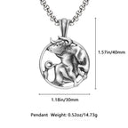 Taurus Zodiac Sculpted Tin Bull Pendant Necklace