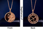 Sagittarius Pietersite Disc Pendant Necklace 