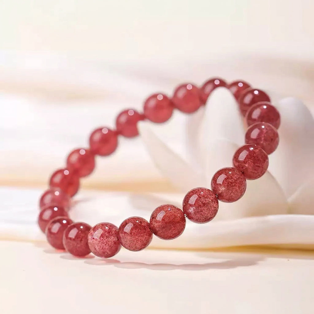 Strawberry Quartz Bracelet | Natural Crystal Jewelry