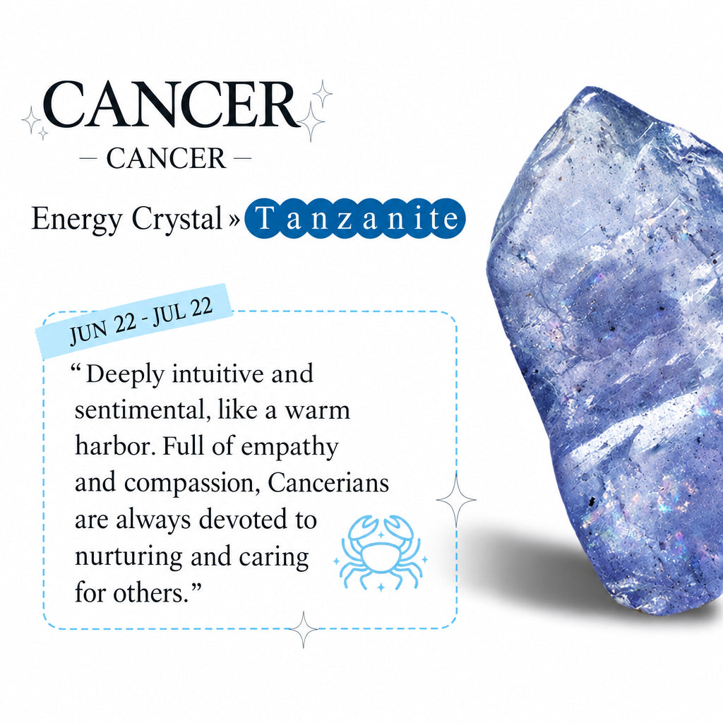 Tanzanite Layered Wrap Bracelet | Cancer Zodiac Crystal