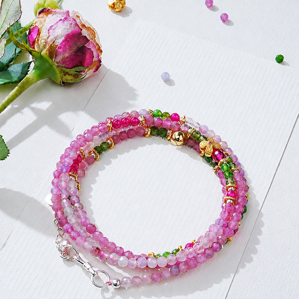 Tourmaline Layered Wrap Bracelet | Virgo Zodiac Crystal