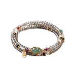 Glacial Obsidian Layered Wrap Bracelet | Scorpio Zodiac