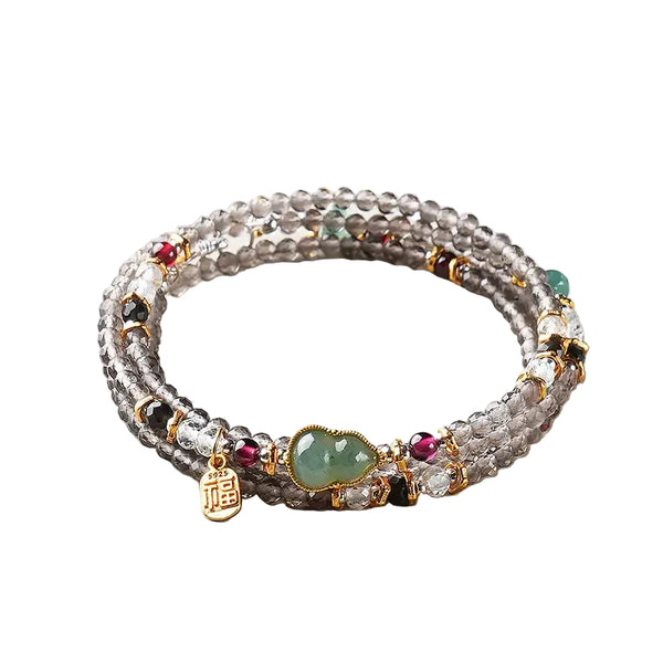 Glacial Obsidian Layered Wrap Bracelet | Scorpio Zodiac