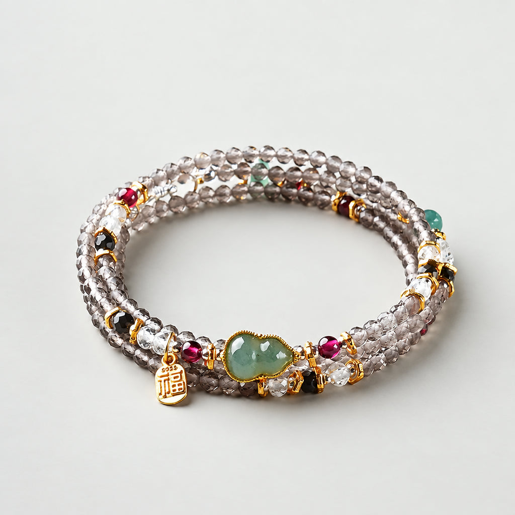 Glacial Obsidian Layered Wrap Bracelet | Scorpio Zodiac