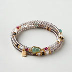 Glacial Obsidian Layered Wrap Bracelet | Scorpio Zodiac