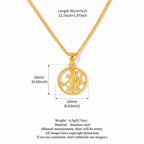 Virgo Gold-Tone Titanium Steel Coin Necklace