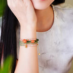 Green Apatite Layered Wrap Bracelet | Gemini Zodiac Crystal