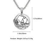 Libra Zodiac Sculpted Tin Scales Pendant Necklace