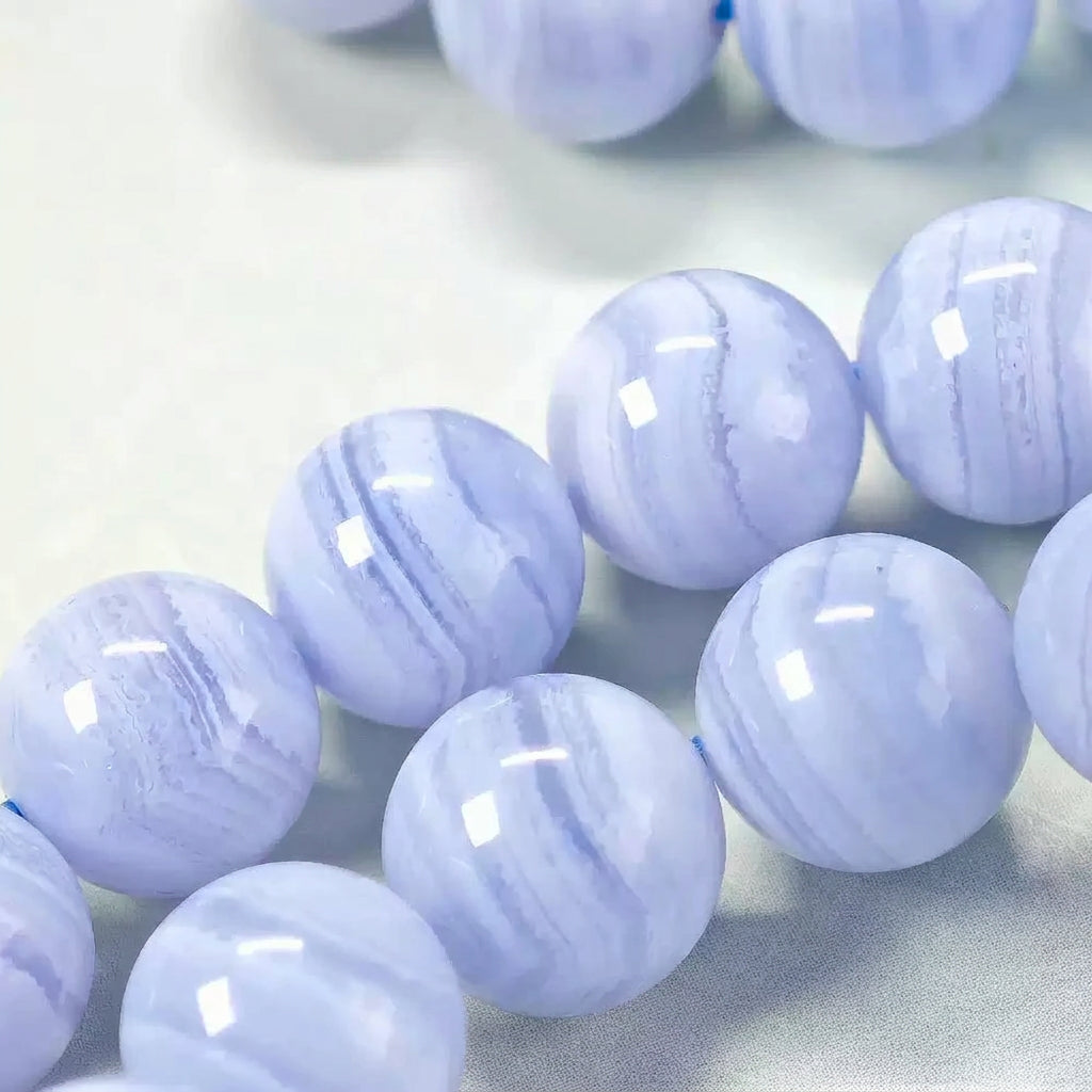Blue Lace Agate Bracelet | Natural Crystal Jewelry for Women（3A）