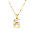 Aquarius Mother of Pearl Necklace | Zodiac Square Pendant